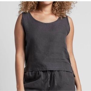 Parachute Women Linen Tank Coal Gray Size XL NEW